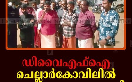 ഡിവൈഎഫ്‌ഐ ചെല്ലാര്‍കോവിലില്‍ ഓണാഘോഷം നടത്തി