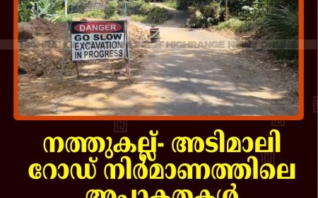 നത്തുകല്ല്- അടിമാലി റോഡ് നിര്‍മാണത്തിലെ അപാകതകള്‍ പരിഹരിക്കണമെന്ന് നാട്ടുകാര്‍ 