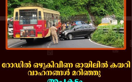 റോഡില്‍ ഒഴുകിവീണ ഓയിലില്‍ കയറി വാഹനങ്ങള്‍ മറിഞ്ഞു: അപകടം കുട്ടിക്കാനം- പെരുവന്താനം റൂട്ടില്‍