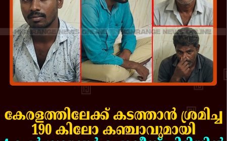 കേരളത്തിലേക്ക് കടത്താന്‍ ശ്രമിച്ച 190 കിലോ കഞ്ചാവുമായി 4 പേര്‍ ഗൂഡല്ലൂര്‍ പൊലീസ് പിടിയില്‍ 