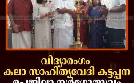 വിദ്യാരംഗം കലാ സാഹിത്യവേദി കട്ടപ്പന ഉപജില്ലാ സര്‍ഗോത്സവം നടത്തി