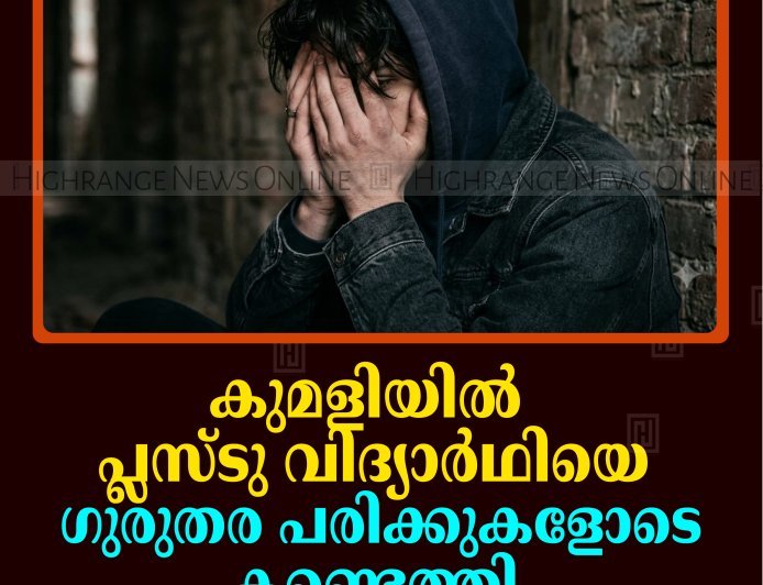 കുമളിയില്‍ പ്ലസ്ടു വിദ്യാര്‍ഥിയെ ഗുരുതര പരിക്കുകളോടെ കണ്ടെത്തി