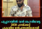 പൂപ്പാറയില്‍ വന്‍ ലഹരിവേട്ട: 2850 പായ്ക്കറ്റ് പുകയില ഉല്‍പ്പന്നങ്ങളുമായി ഈരാറ്റുപേട്ട സ്വദേശി പിടിയില്‍