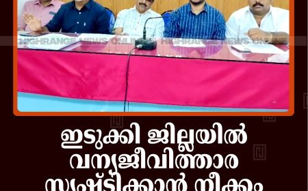 ഇടുക്കി ജില്ലയില്‍ വന്യജീവിത്താര സൃഷ്ടിക്കാന്‍ നീക്കം: വണ്ടന്‍മേട് കാര്‍ഡമം ഗ്രോവേഴ്സ് അസോസിയേഷന്‍