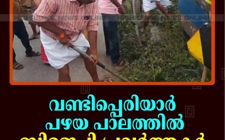 വണ്ടിപ്പെരിയാര്‍ പഴയ പാലത്തില്‍ ബിജെപി പ്രവര്‍ത്തകര്‍ ശുചീകരണം നടത്തി