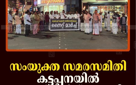 സംയുക്ത സമരസമിതി കട്ടപ്പനയില്‍ നൈറ്റ് മാര്‍ച്ച് നടത്തി