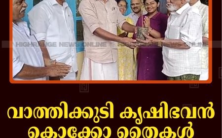 വാത്തിക്കുടി കൃഷിഭവന്‍ കൊക്കോ തൈകള്‍ വിതരണം ചെയ്തു  